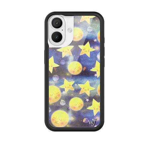 Image of Wildflower Cases - Compatible with iPhone 16| Protective Black Bumper, 6.5ft Drop Test Certified, Women Owned Small Business | Sky Moon Galaxy Night Star Aesthetic | Celestial Dreaming