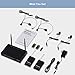 Phenyx Pro Wireless Microphone System, VHF Cordless Mic Set with 2 Headsets+2 Lapels+2 Bodypacks, Easy Setup, Interference-Free, Best for Presentation, Interview, Church, Weddings (PTV-1D)