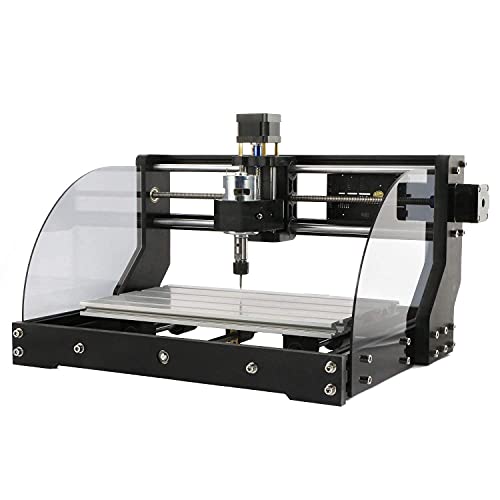L&Z Upgrade Version CNC Router 3018 Pro Max Engraver Wood Milling Machine, Mac OS/Windows Supported, 3 Axis XYZ Carve, with USB Flash Drive, Instructional Videos and Software Included