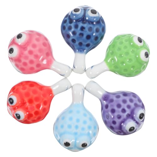 LIGIGWASH 6個 日式和風可愛い製箸置き点 食卓を彩る小型動物デザイン 滑り止め機能付きテーブル用箸レスト 耐久性のセラミック素材使用