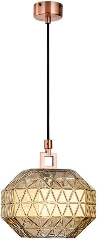 Suspension en verre E27 Gold luminaire suspendu géométrique moderne