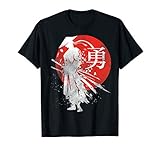 japan kleidung köln Perfekte Fans von Kampfkünsten und asiatischer Kultur, dieses Design verfügt über einen Samurai-Krieger mit Samurai-Schwert und Hut vor dem Symbol der aufgehenden Sonne und japanischer Kanji-Kalligraphie, die auf das Wort Mut übersetzt.