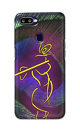 Image of PRINTFIDAA Lord Krishna On Peacock Feather Hard Back Cover for Oppo F9 / Oppo F9 Pro /Realme 2 Pro /Realme U1, RMX1801, RMX1807 Back Cover -(P6) KAT1007