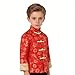 SZCQ Boys Lunar New Year Chinese Jacket Costumes Traditional Coat Outfits Kids Tang Suit Red Dragon XS
