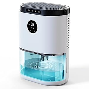 XAXAZON Luftentfeuchter 2300 ml Luftentfeuchter für Zuhause, Dual-Halbleiter und LED-Leuchten – Feuchtigkeit, Schimmelbekämpfung, Weiß, DH-CS02