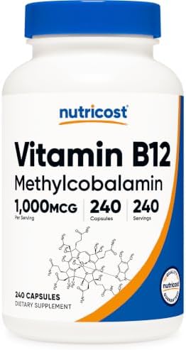 Nutricost Vitamin B12 (Methylcobalamin) 1000mcg, 240 Capsules - V...