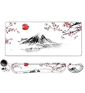 Mouse pad estendido para jogos, conjunto ergonômico de suporte de descanso de pulso para teclado e mouse de espuma de memória, grande des...