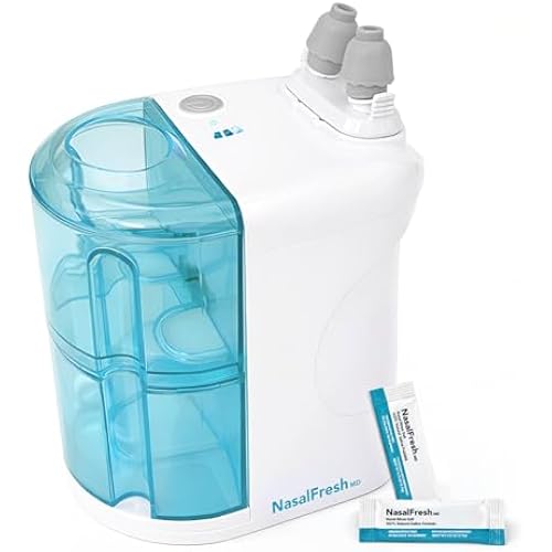 NASALFRESH MD Dual Powered Nasal Irrigation System, Sinus Rinse and Wash