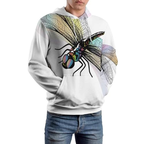 Sweat à capuche libellule UMENG pull unisexe taille S - 6