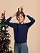 Haloumoning Boys Striped Long Sleeve Sweater Kids Fashion Crewneck Knit Pullover Fall Clothes 5-14Y Navy