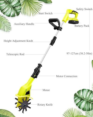 JKSVTF 5200mAh Cordless Electric Rototiller