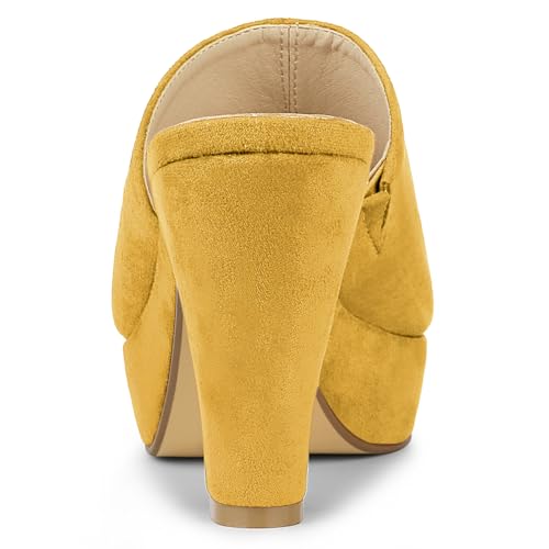 Image of Allegra K Women's Open Toe Platform Chunky Heel Slides Sandals