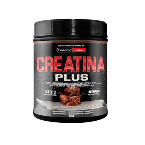 Healthy Fusion Creatina Monohidratada en Polvo | 2.8 g/dosis Creatina | Fórmula 100% pura sin aditivos | Creatina Micronizada 200MESH | Apoyo al Rendimiento y Desarrollo Muscular | 300g sabor choco