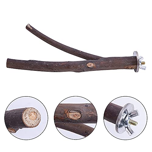 Deloky 8 PCS Natural Wood Bird Perch Stand-Wooden Parrot Perch Stand-Perch Platform Cage Accessories for Parrotlets Budgies Cockatiels Parakeets Lovebirds - Image 5