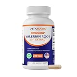 Vitamatic Valerian Root Extract 20:1 – Concentrated Botanical Extract Capsules – Non-GMO, Gluten Free – 240 Capsules