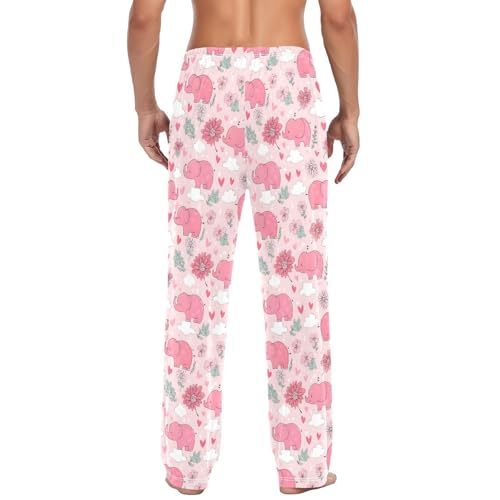 Men's Pajama Pants Pink Elephants Pajamas Bottoms Pj Pants Soft Cotton Lounge Pant Sleepwear Bottom for Men2