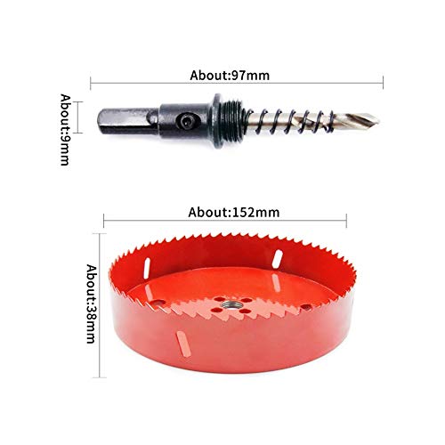 6Inch Hole Saw, LAIWEI Hole Cutter, Drilling Tool for Drilling Wood,Aluminum Profile,PVC and Other Materials,Round Knife(6"(152mm)) by Laiwei - Used condition - Image 3