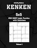 KenKen Puzzle Book : 5x5 - 256 Easy Logic Puzzles - Volume 1: Activity Book For Adults | Perfect Gift for Puzzle Lovers