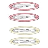 Yzurbu 4pcs Big Hair Clips, Oval Snap Hair Barrettes French Hair Accessories for Thin & Thick Hair