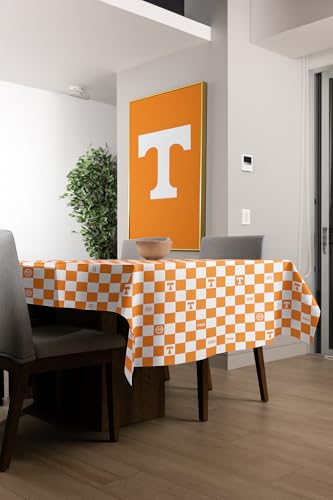 University of Tennessee Volunteers Disposable Tablecloth, 9ft x 4.5ft, Orange and White, Birthday, Graduation, and Football Game Day Party Decor (1 Plastic 9' Rectangle)