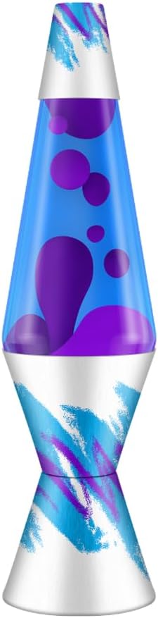 Spencer Gifts Lava® Lamp - 17" Water Cooler Gossip - The Original Motion Lamp - Purple Wax and Blue Liquid with Retro Printed Base Exclusive