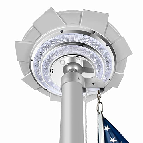 Polefly 42Led Luxury Solar Powered Flag Pole Light, Lighting From Dusk To Dawn, Super Bright Flag Pole Light Solar Powered, Suitable For Ground Flagpoles #TOP11