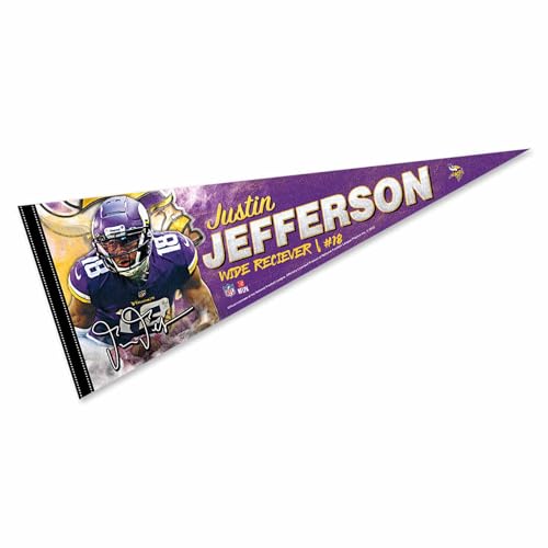 Minnesota Vikings Jefferson Pennant Banner Flag