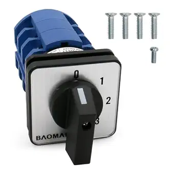 Baomain Universal Rotary Changeover Switch SZW26-63/0-3.3 660V 63A 4 Position 3 Phase