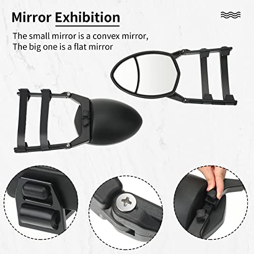 Frienda FRIENDA-TOWING MIRRORS -0983 2 Pieces Black Clamp-On Towing Mirrors Car Mirror Extenders Clip On Mirrors Universal Towing Mirrors For Vehicle Car Truck Trailer Mirror Extensions Accessories thumb #2
