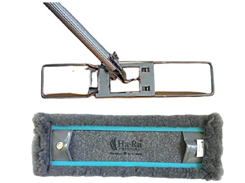 Mocio In Acciaio Inox Ha-Ra Fondo Express 42 Cm – Tergicristallo Per Pavimenti E Pareti Con Manico Telescopico