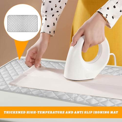 Ironing Mat,Foldable Portable Travel Iron Mat,Lightweight Iron Mat,Ironing Pad for Steam Pressing on Tabletop & Bed,Tabletop Ironing Boards with Heat and Moisture for Travel & Business Trips - Image 2