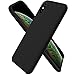ORNARTO Custodia in Silicone Liquido per iPhone XS, iPhone X Cover Sottile in Silicone Liquido in Gomma Gel Morbida per iPhone XS/X (2018) 5,8 pollici-Nero