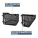 Hooke Road Wrangler JK 4 Doors Tube Half Door Offroad Trail Doors for 2007-2018 Jeep Wrangler JK Unlimited 4-Door, Set of 4, Include Black Shade Skin Meshes