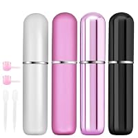 OBSGUMU 4pcs Mini Perfume Travel Bottle, Perfume Atomiser Refillable, 5ML Spray Bottles, Portable for Travel Holiday Women Man