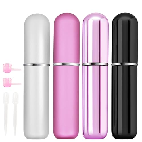 OBSGUMU 4 piezas 5ML Atomizador Perfume Recargable, Miniaturas...