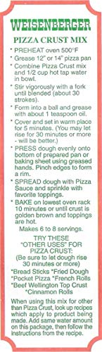 WEISENBERGER Pizza Crust Mix - Small Batch, Artisan baking mixes fresh from the mill - 6.5 oz pouches [2-pack] - Thumbnail 2