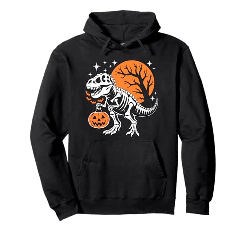 Costume de Dinosaure T-Rex Squelette d'halloween pour Adultes et Enfants Sweat à Capuche