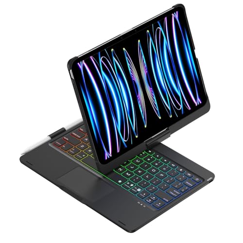 360°] iPad Pro 11C` M5/M4 2025/2024 (6/5) p L[{[hP[X /cuX}[g ̎ ^b`pbht 7FobNCgL[{[h Pencil[d[\ lCCubN