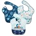 Bumkins SuperBib, Baby Bib, Waterproof, Washable, Stain and Odor Resistant, 6-24 Months, 3-Pack - Hangry, Dinosaurs, Blue Tropic