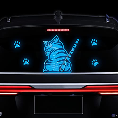 Dreothy Rear Wiper Decal Funny Cat Moving Tail Waving Wiper Decal Cat Car Stickers And Decals Safety Warning Reflective Stickers For Cars Rear Wipers Windshield Stickers Rear Window Wiper #TOP23