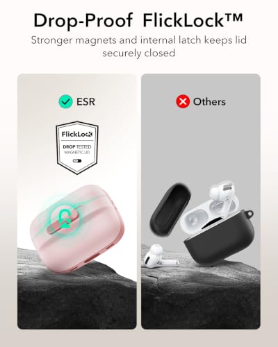 Image of ESR for AirPods Pro 2 Case (2023 /2022 /2019), Compatible with MagSafe, Pink