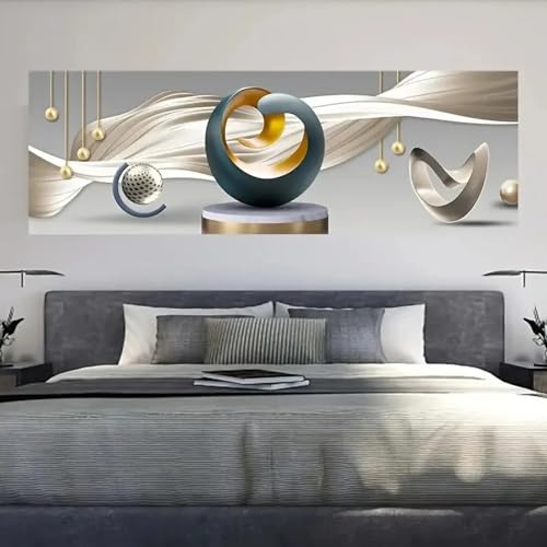 Art abstract line prints posters couloir décoration murale 45x135