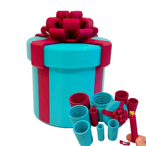 virsomier Annoying Nested Screw Gift Box for Cash & Surprises (Blue)