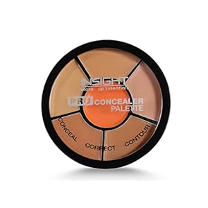 Insight Cosmetics Pro Concealer Palette Waterproof Concealer With Full Coverage |Easily Blendable Concealer| 3 in 1 Palette- Conceal Corect & Contour