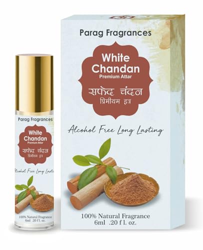 Image of Parag fragrances Alcohol Free & Long Lasting Attar Perfume Roll-On 6ml (White Sandal) for Unisex Adult