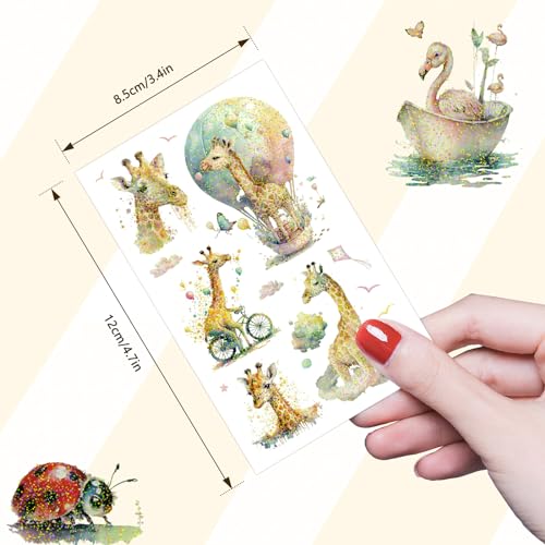 Konsait KSB137137 26 Sheets Animal Temporary Tattoos thumb #6
