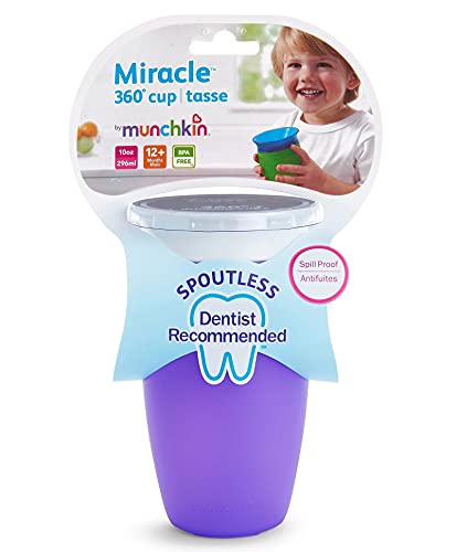 Munchkin Copo Grande 360 com Tampa Roxo