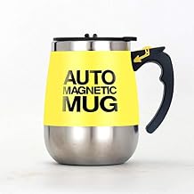 Auto Magnetic Mug Stainless Steel Self Stirring Mug Automatic Mixing Tea Hot Chocolate Cocoa Coffee Milk 400Ml Office/Kitchen/Travel USB Rechargeable