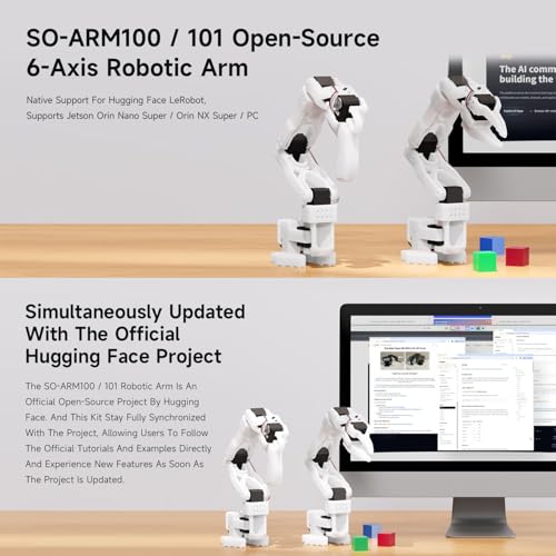 Bras robotique Waveshare SO-ARM101 open-source à 6 axes compatible Hugging Face LeRobot - 3