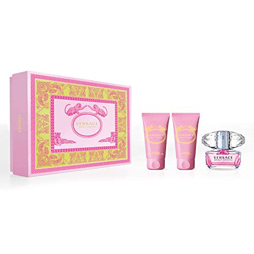 Image of Versace BRIGHT CRYSTAL Gift Set 50ml Eau De Toilette, 50ml Body Lotion & 50ml Shower Gel